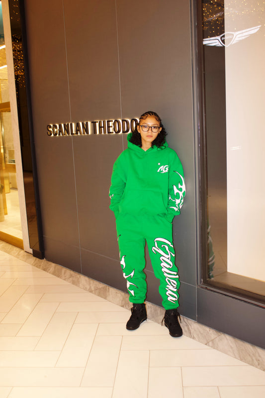 BLUEPRINT FLEECE HOODIE - GREEN